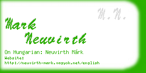 mark neuvirth business card